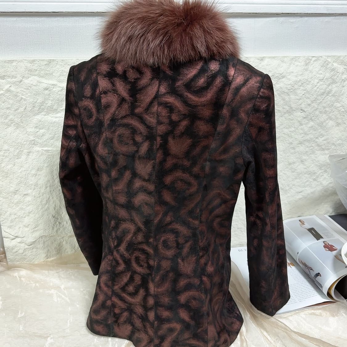 빈티지 폭스퍼 칼라 되지가죽자켓 상품이미지4