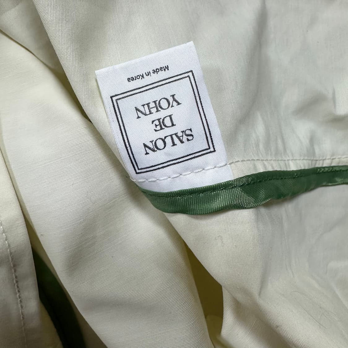 ✨ (새상품) 살롱드욘 나일론 코튼 트렌치 코트 상품이미지6