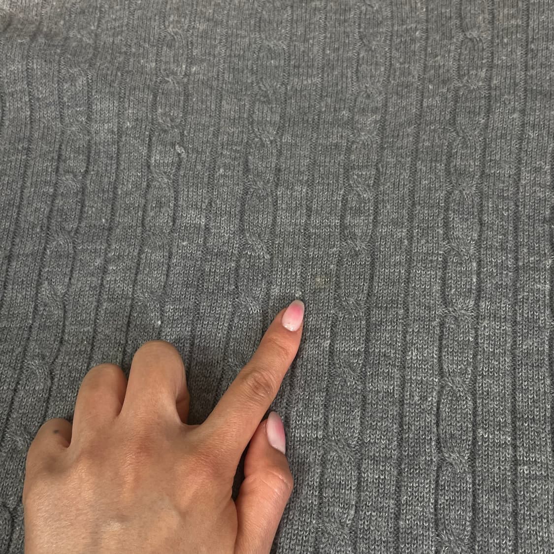 그레이 포켓 케이블 니트 가디건 M 상품이미지7