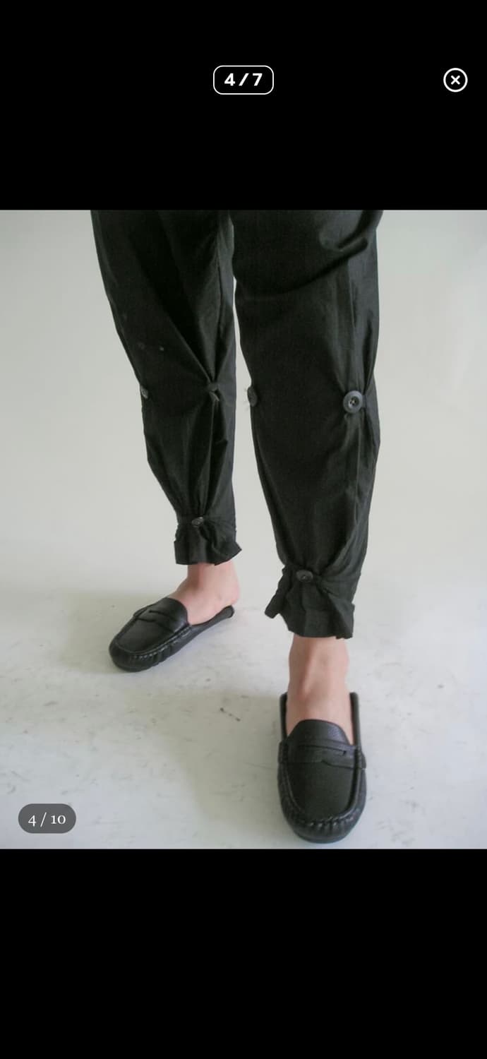 애옹쓰 Cotton Button pants - Black 구해요 상품이미지2