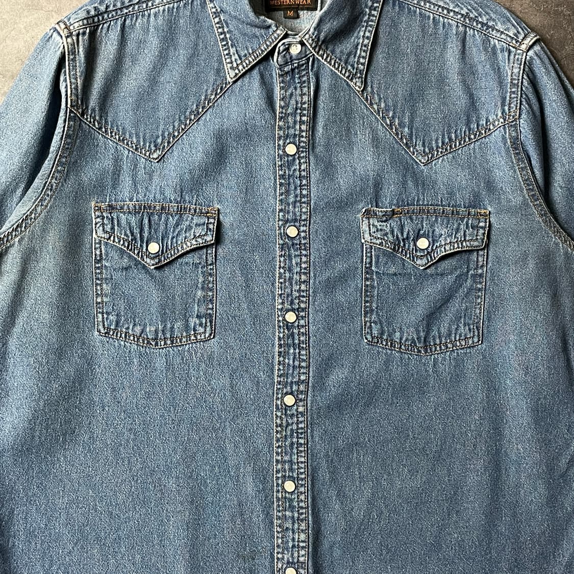 PLAINS WESTERN WEAR 빈티지 웨스턴 데님 셔츠 A00550 상품이미지3