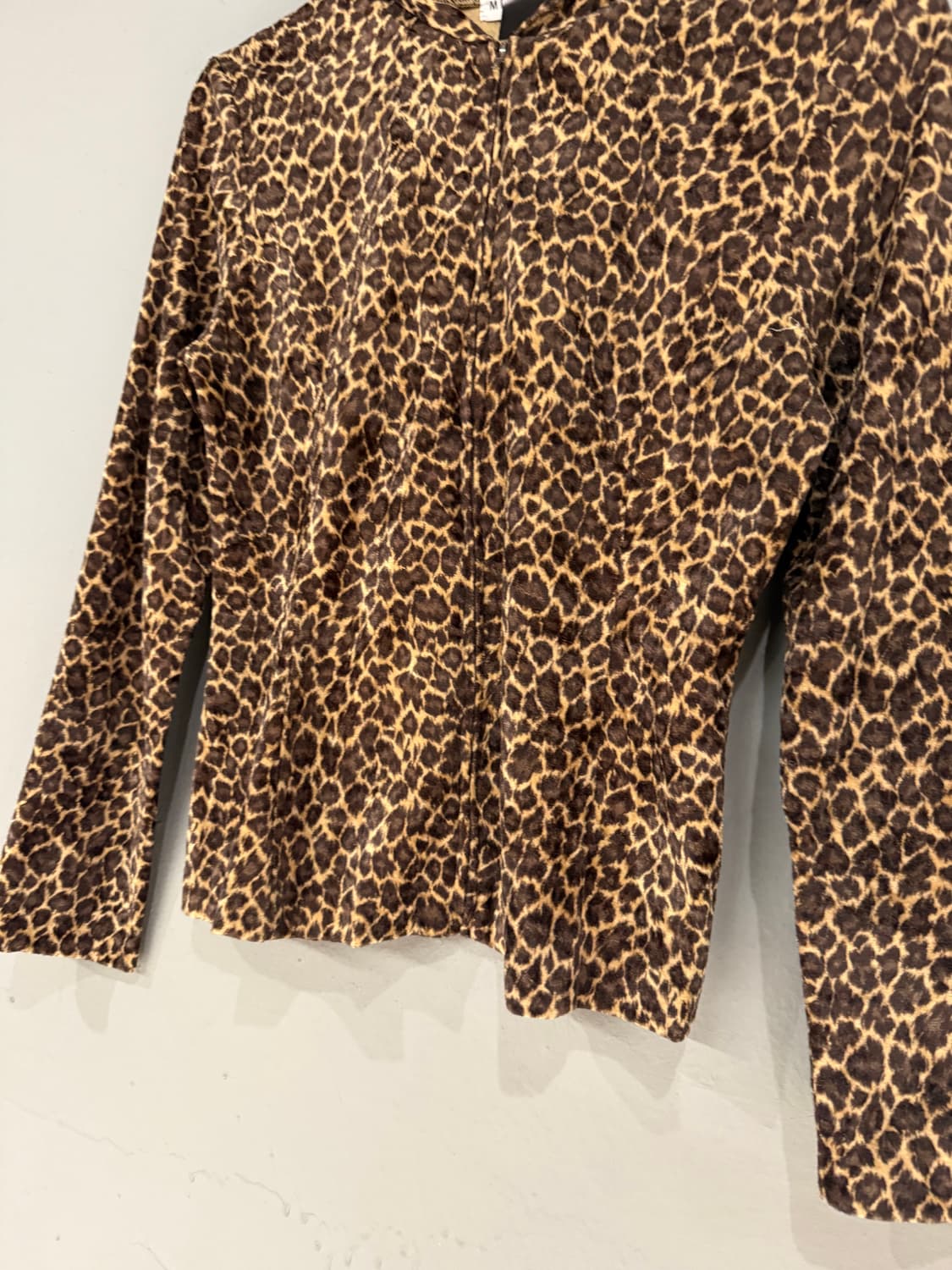 velvet leopard hood zip-up 상품이미지6