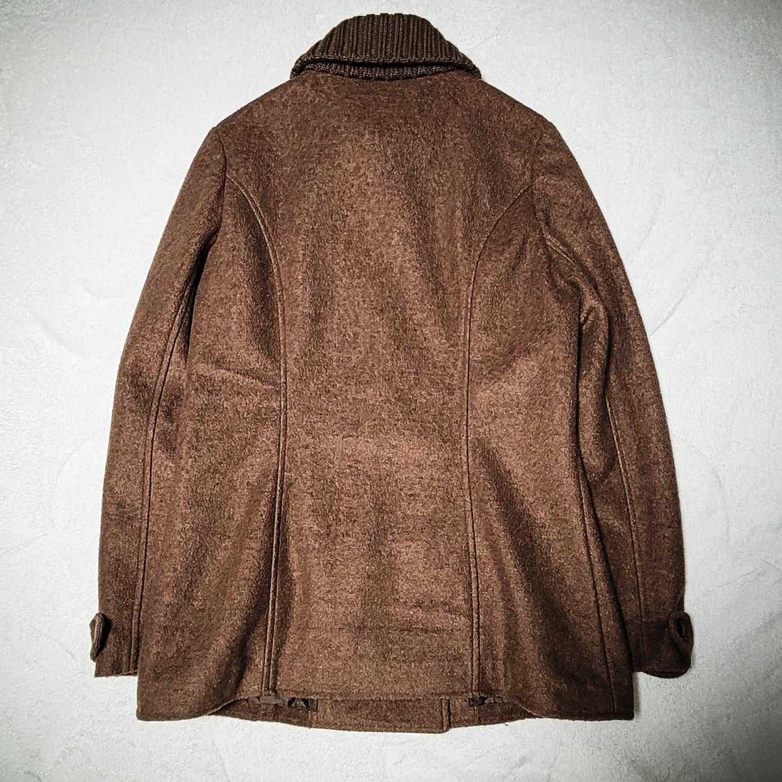 10s Oscope Knit Collar Wool Pea Coat 상품이미지3