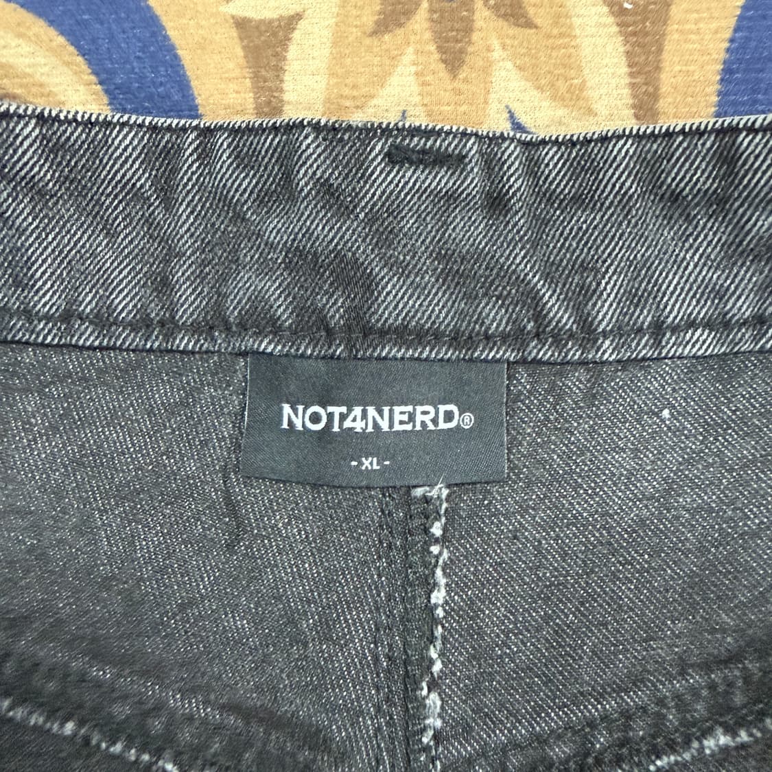 (XL)낫포너드 NOT4NERD 와이드 흑청데님팬츠(새상품) 상품이미지3