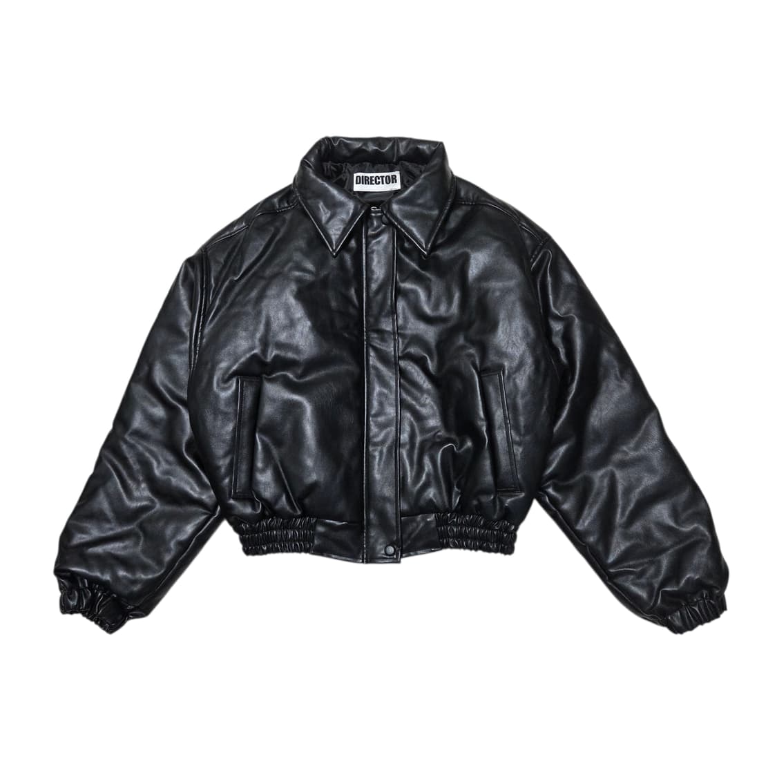 Director 여성 빈티지 페이크 레더 크롭 점퍼 상품이미지1