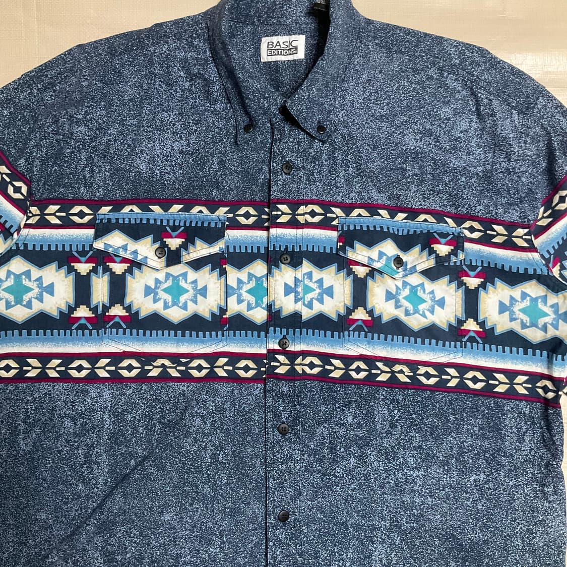 빈티지 나바호 패턴 셔츠 L 상품이미지3