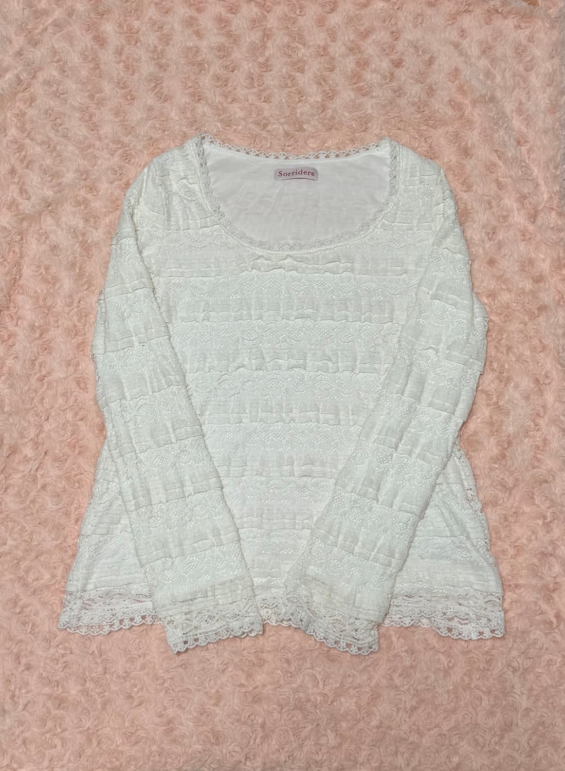 빈티지 레이스 롱슬리브 갸루 탑 상품이미지1