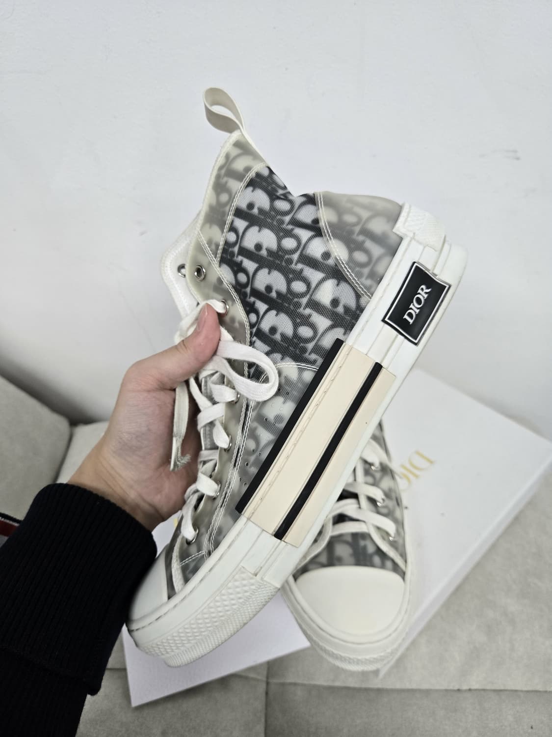[보증서 정품]디올 오블리크 하이탑 스니커즈 상품이미지4