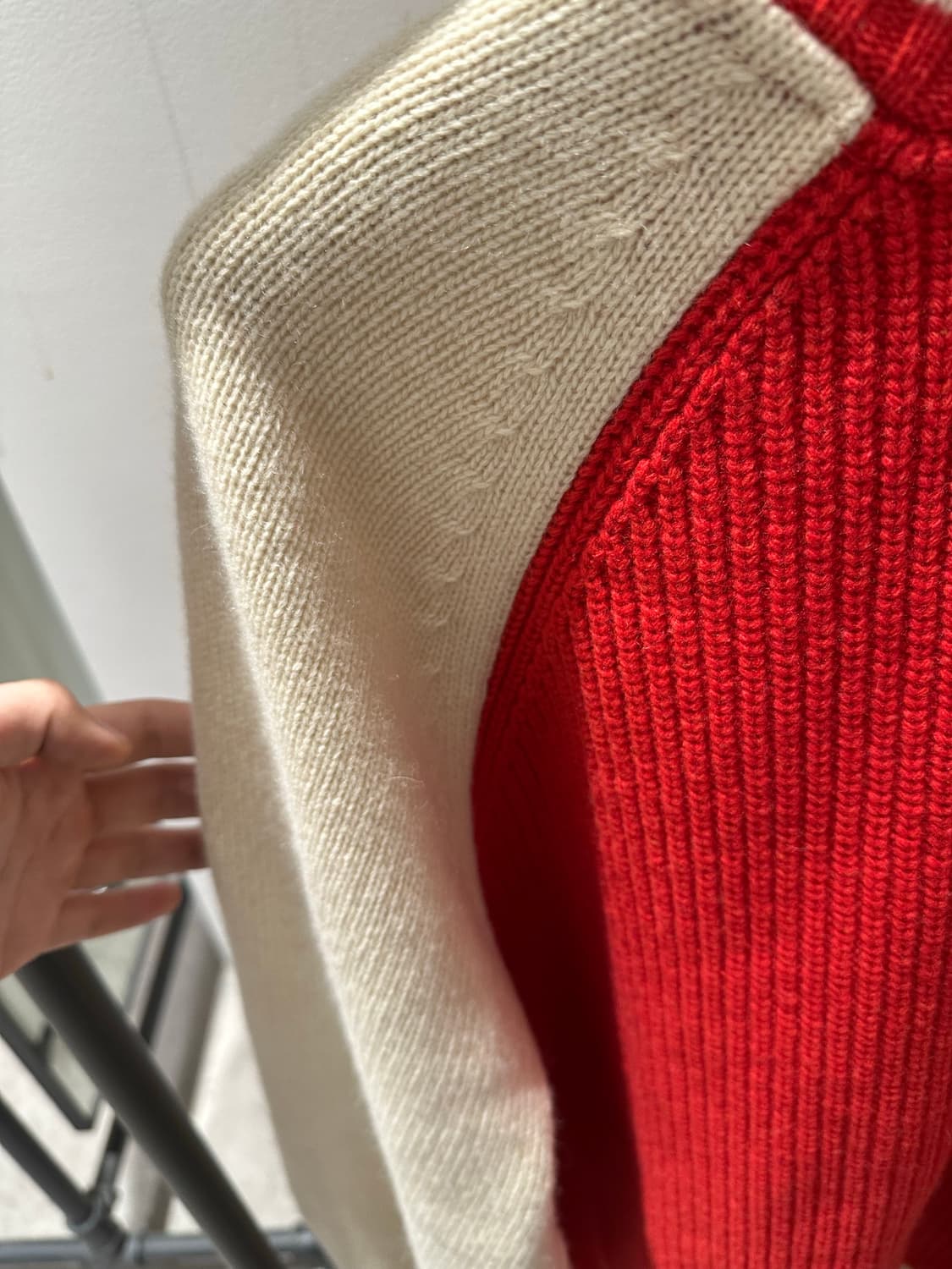 블랙아웃 피어스 램스울 가디건 L 상품이미지4