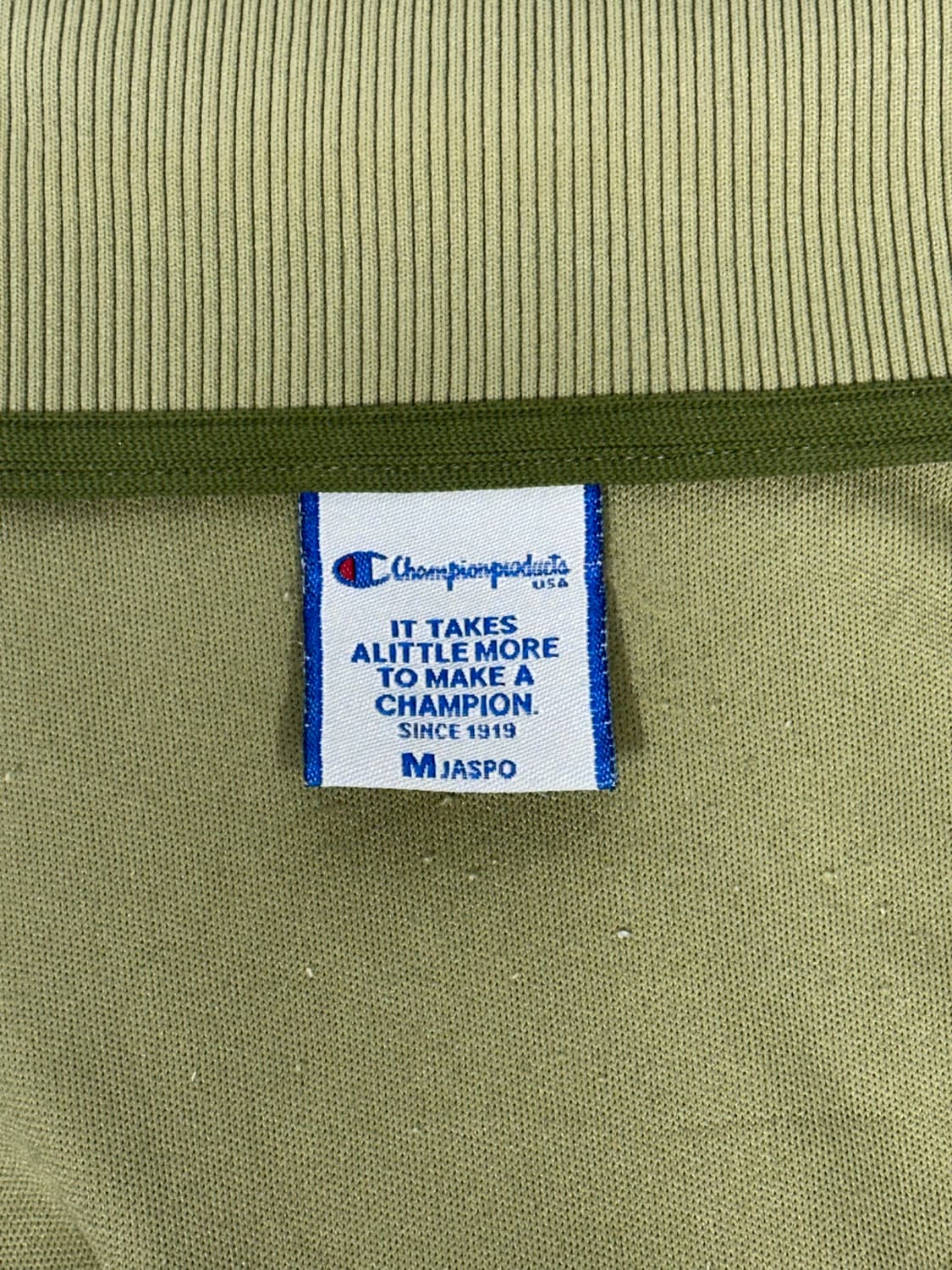 챔피온 올리브 카키 화이트 사이드 라인 오버핏 트랙탑 져지 M 상품이미지7