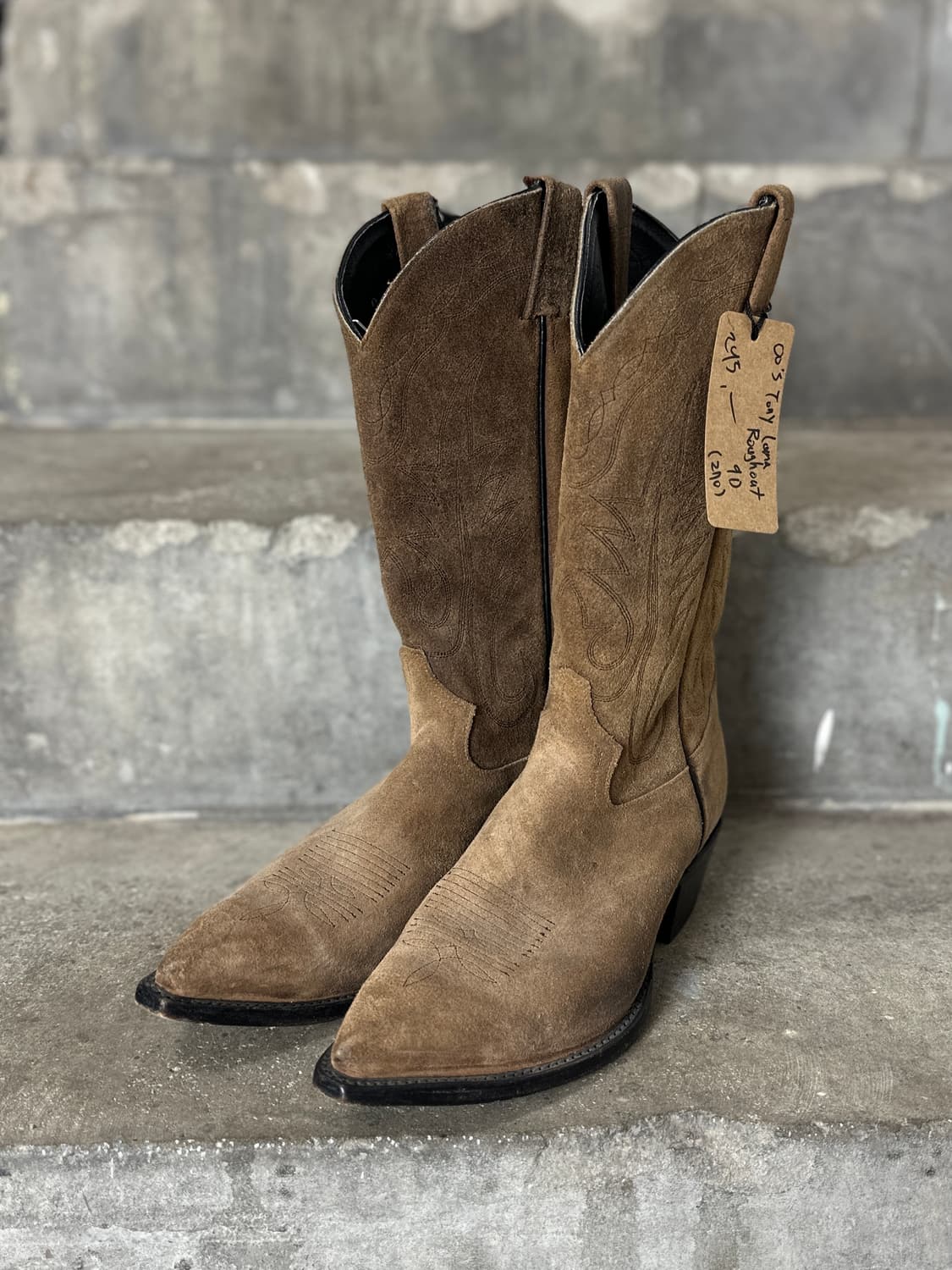 00's OG 토니라마 러프아웃 스웨이드 웨스턴 부츠 카우보이 부츠 상품이미지1