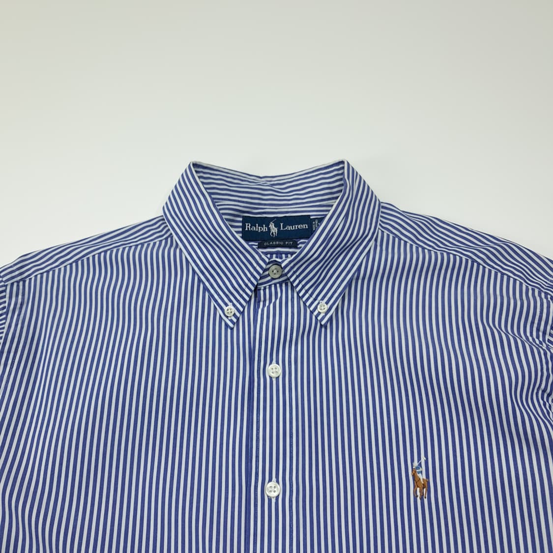 CL857 XL 폴로 00s 코튼 블루 스트라이프 셔츠 남방 상품이미지2