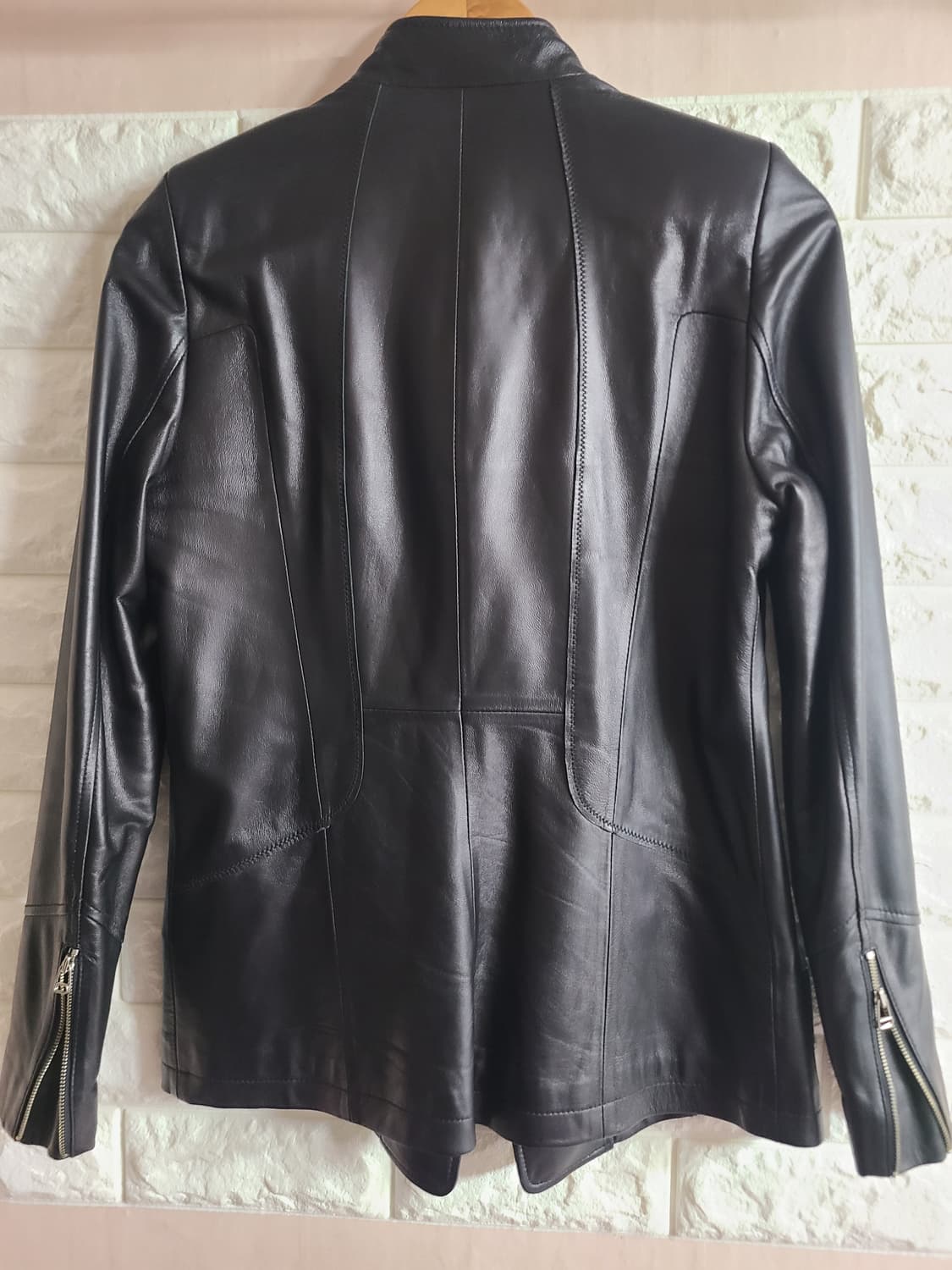 서은길 여자 블랙 가죽 자켓(66) 상품이미지5