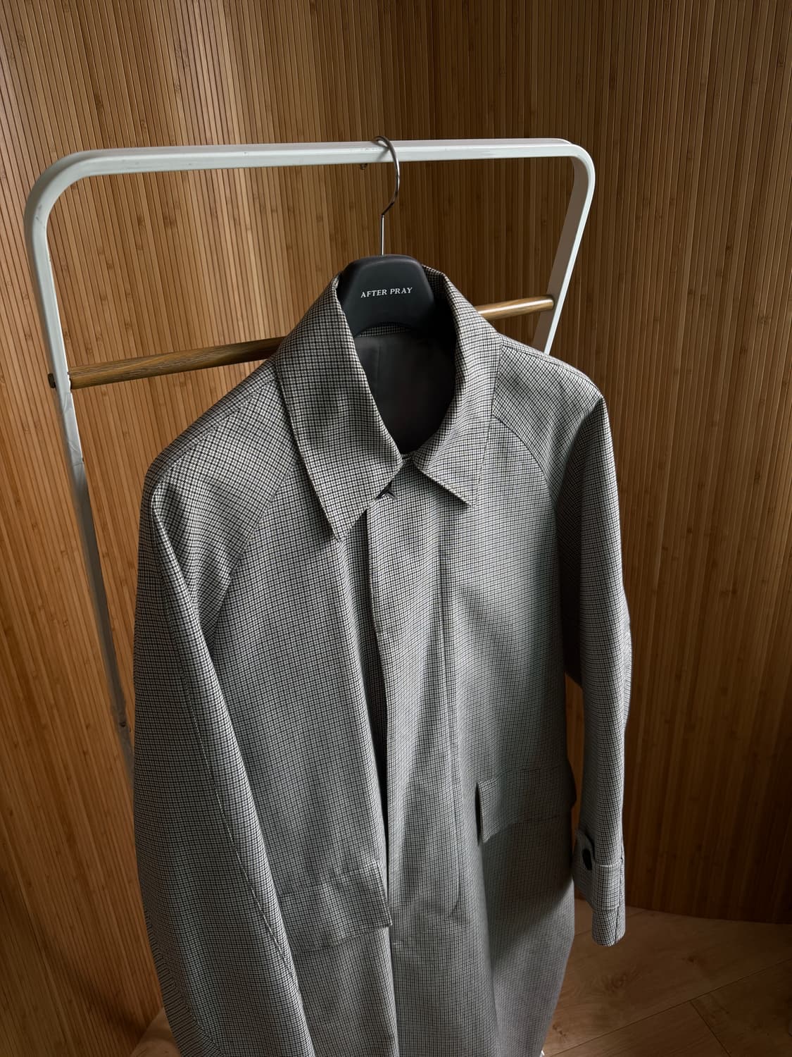 애프터프레이 20시즌 하운드투스 체크 발마칸 코트 M 상품이미지3