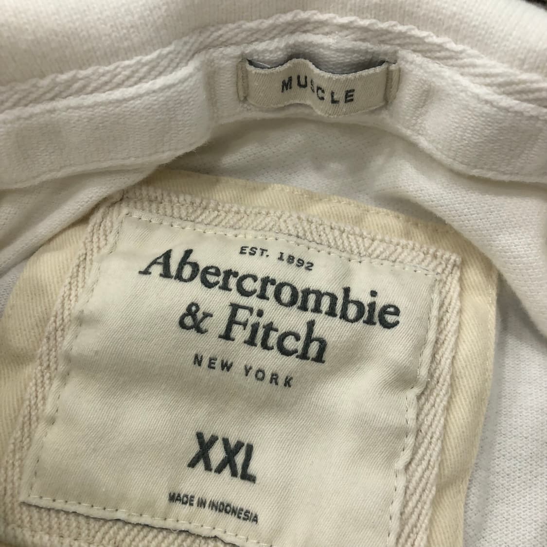 XXL 아베크롬비 빅로고 화이트 PK 카라 반팔 티셔츠 상품이미지3
