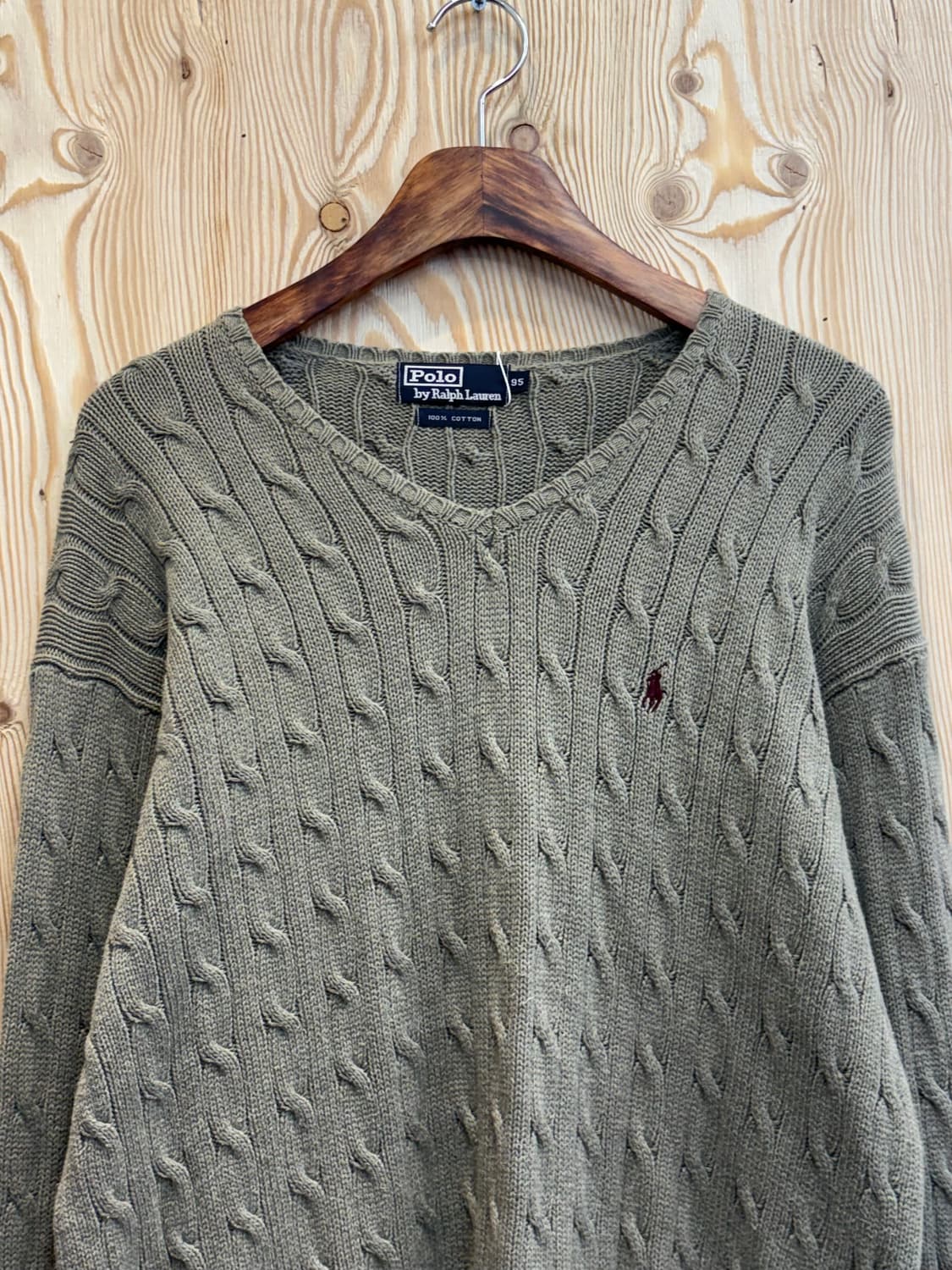 폴로 랄프로렌 브이넥 꽈배기 니트 상품이미지3