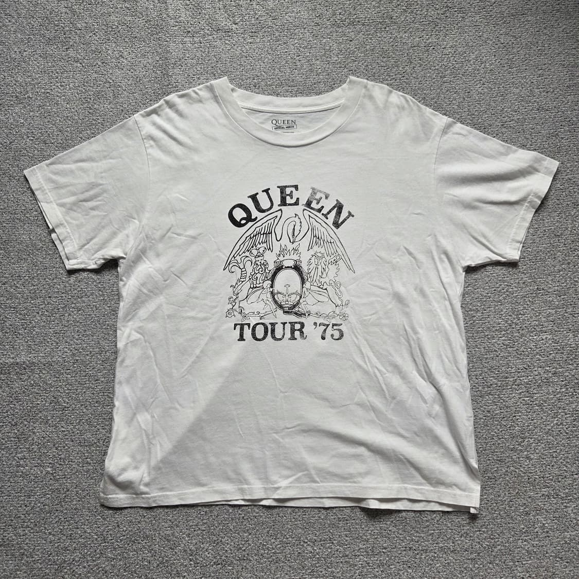 Queen Tour'75 프린팅 밴드티 반팔 티셔츠 L(100) 상품이미지1