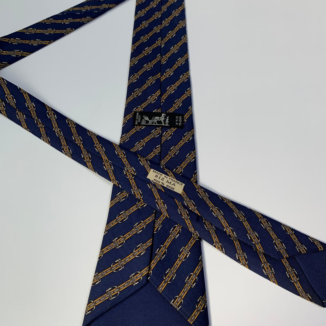 에르메스(HERMES) 명품 100실크 프랑스 빈티지넥타이 A등급 상품이미지7