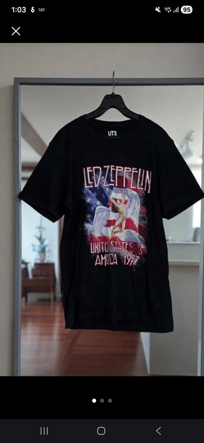 유니클로 ut 레드재플린 빈티지 반팔 XL 상품이미지1