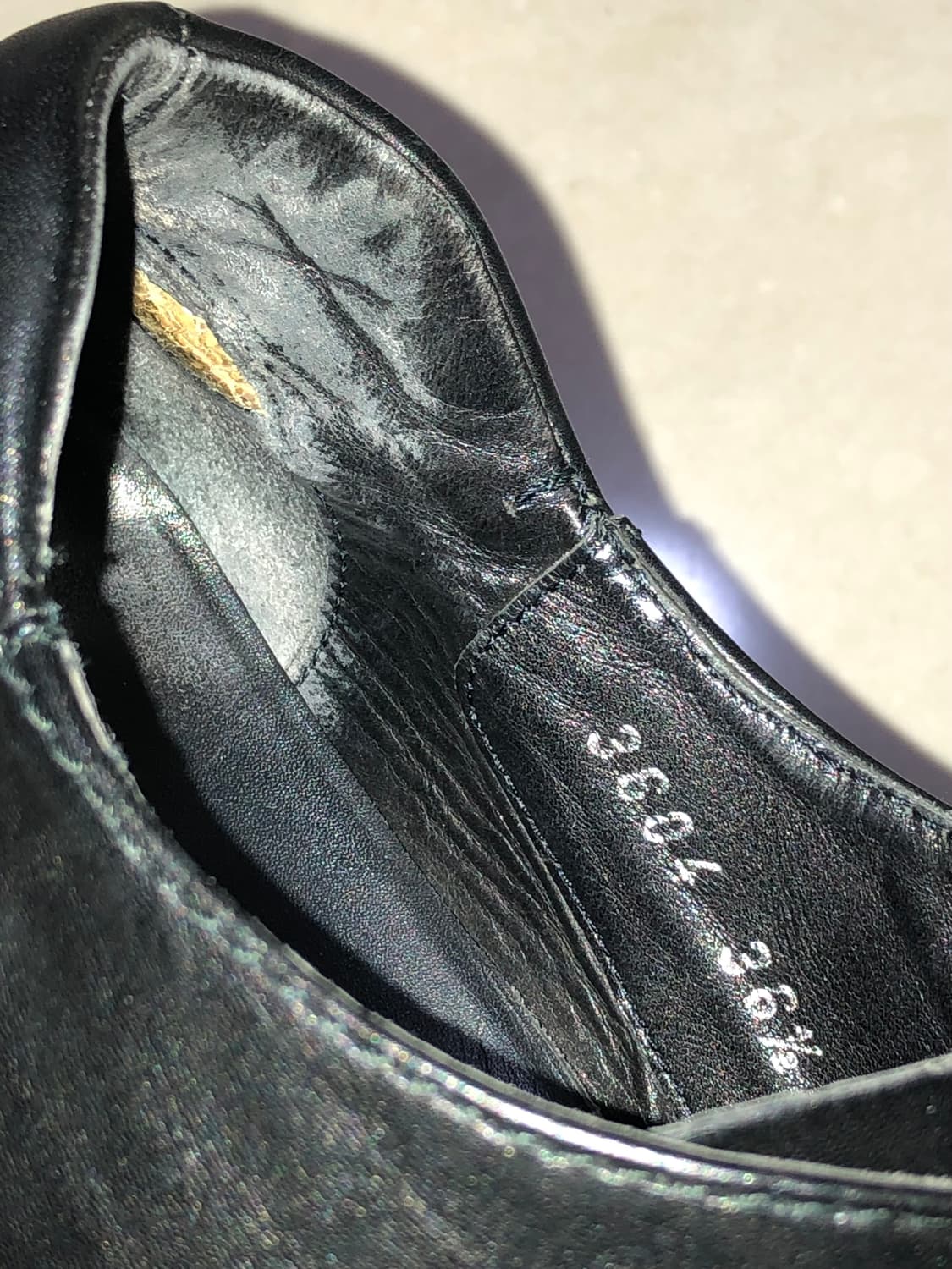 36 1/2 프라다 스포츠 블랙 레더 레이스업 스퀘어토 슈즈 로퍼 더비 상품이미지4