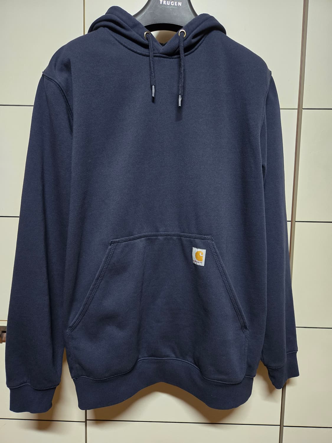 칼하트 네이비 루즈핏 기모 후드티셔츠 상품이미지1