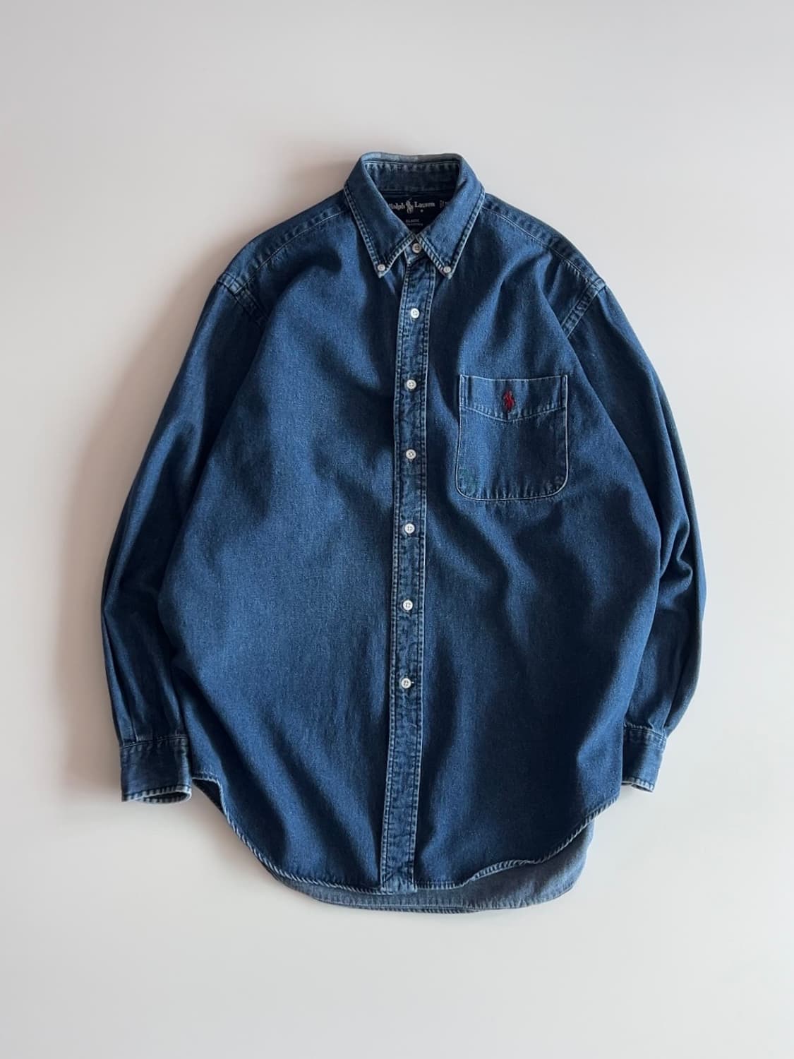 폴로 랄프로렌 90s 데님 블레이크 셔츠 M 상품이미지1