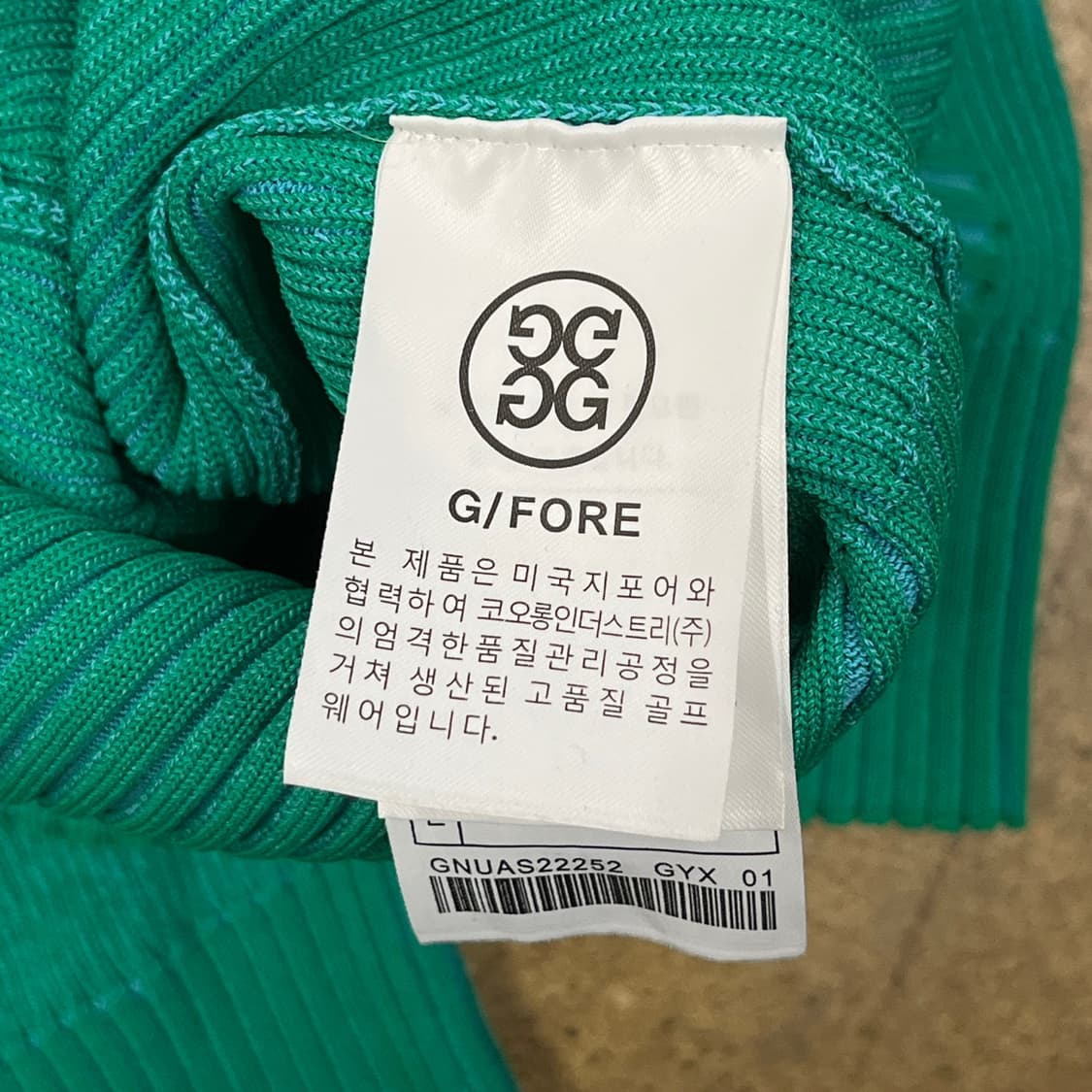 [정품/S] 지포어 G/FORE 니트 반팔 카라티 그린 블루 b14 상품이미지6