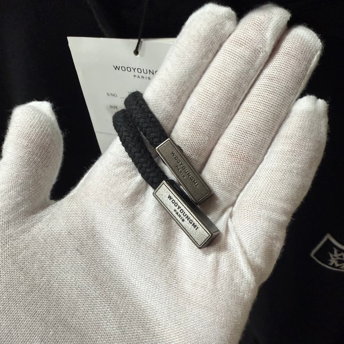 우영미 블랙 후드티 새상품 50사이즈 상품이미지4