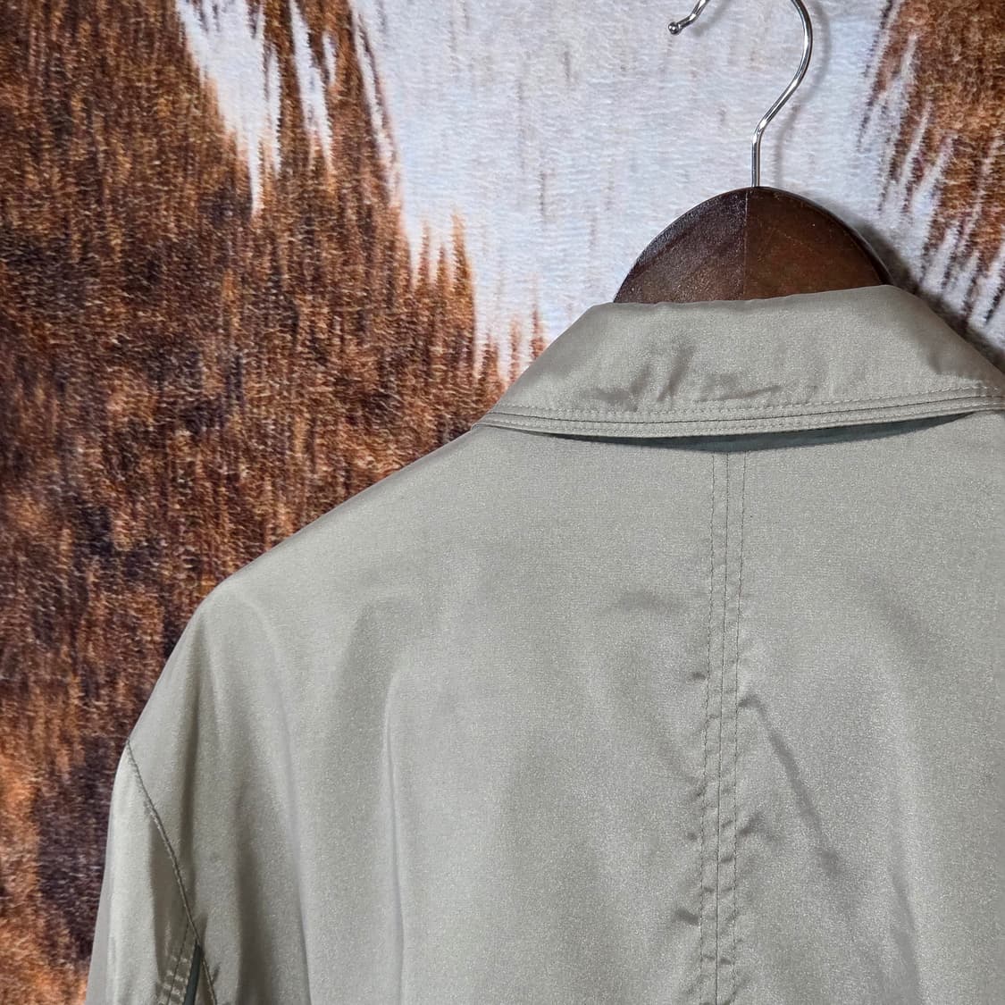 인디안 베이지 유광 블루종 자켓 상품이미지5