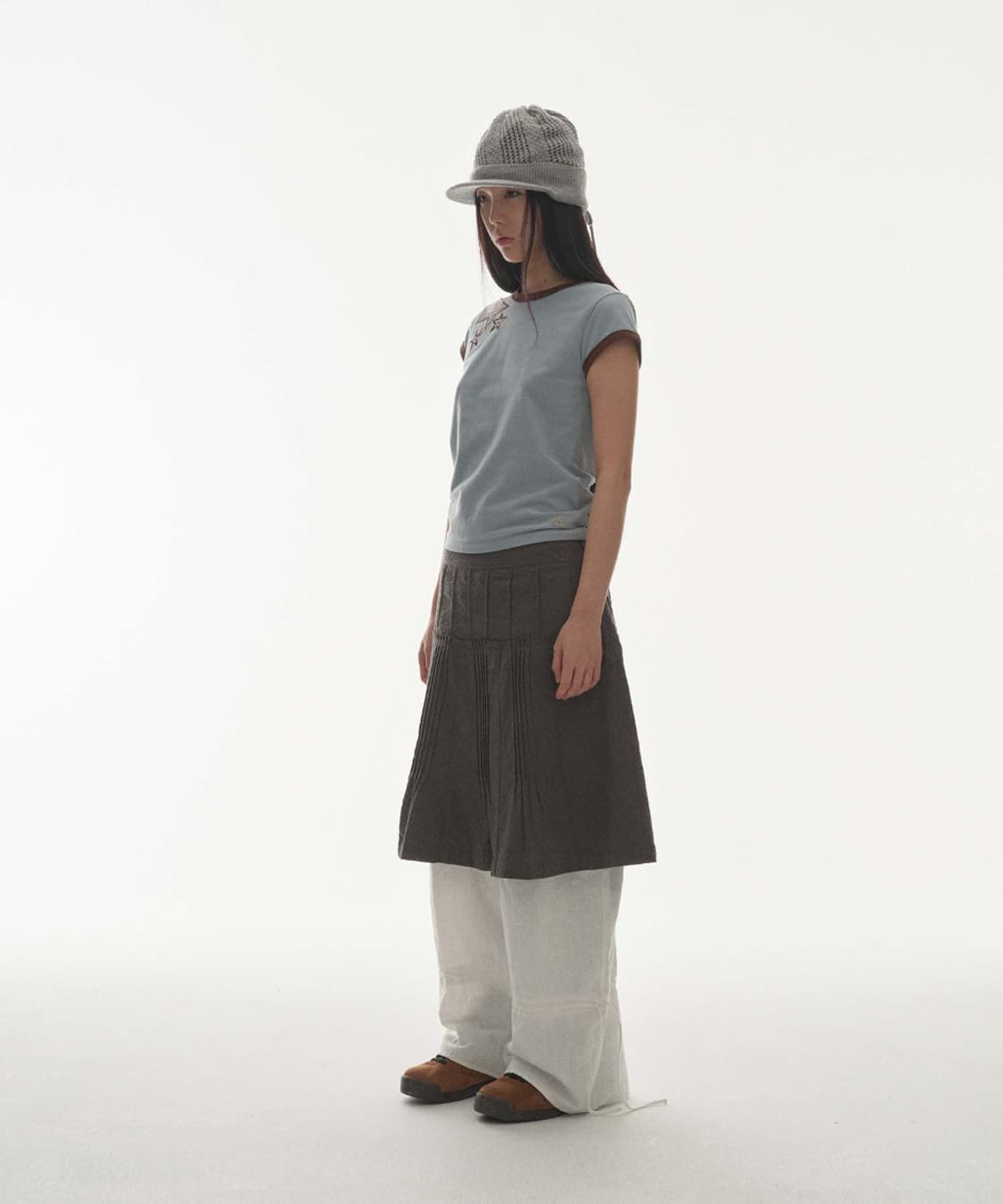 코이세이오 플라워 핀턱 스커트 상품이미지4