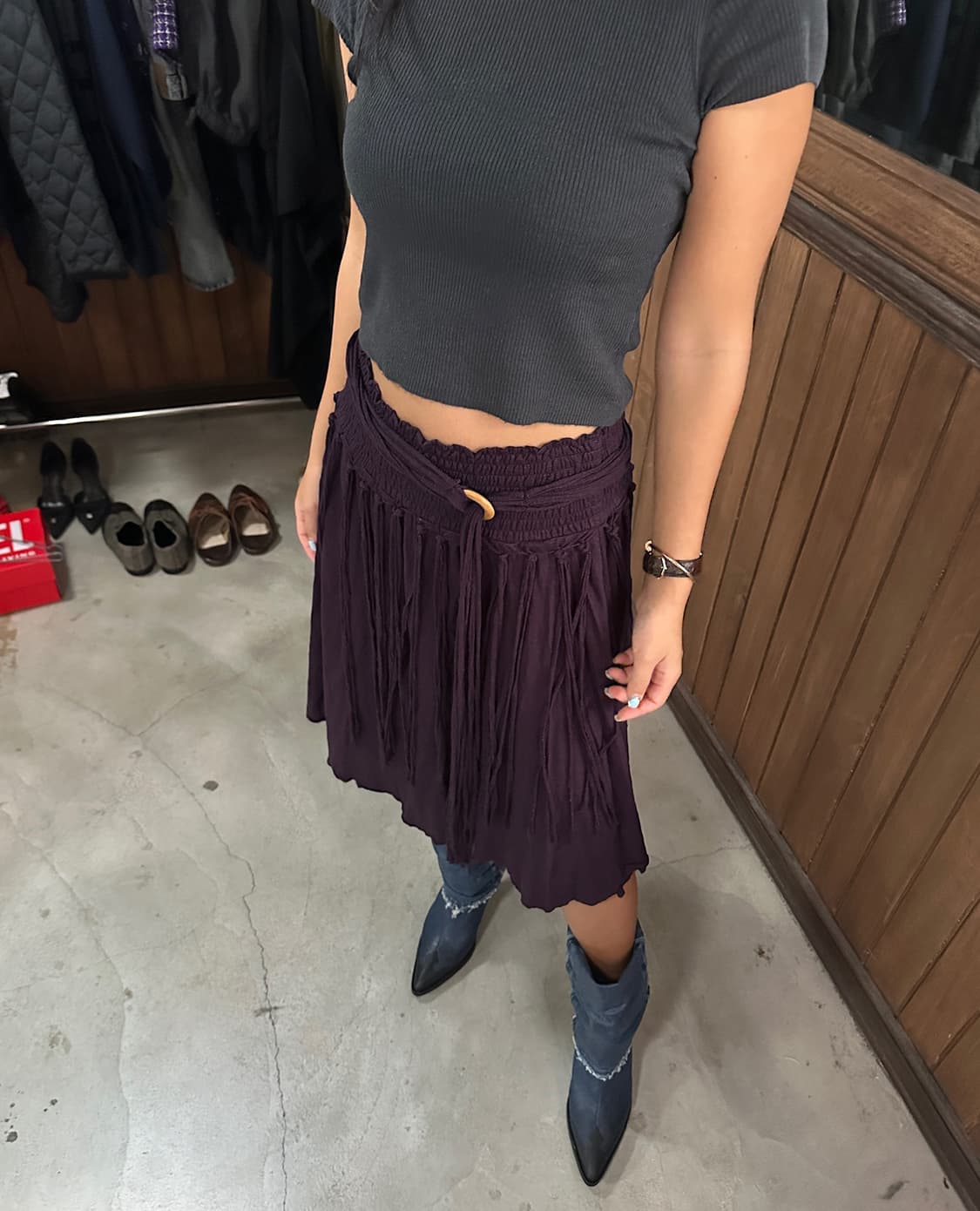 HIKARI tessle belt skirt 상품이미지2