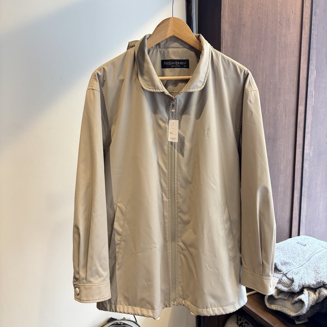 16352 - 입생로랑 베이지 폴리 후드 자켓 상품이미지2