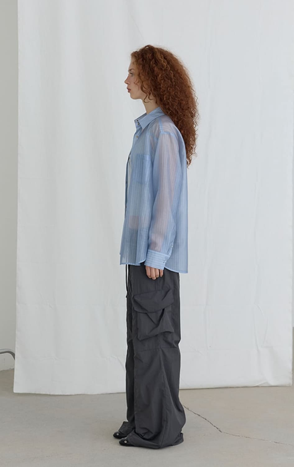 오데스 Ordes TENCEL GLOW STRIPE SHIRTS 상품이미지3