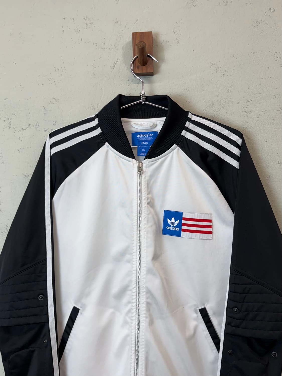아디다스 빈티지 리타오라 성조기 검흰 삼선 져지 상품이미지5