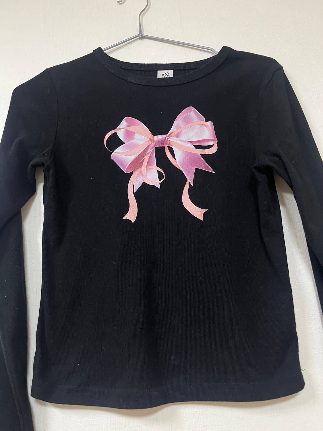 론론 DOUBLE RIBBON SLIM CROP LONG SLEEVE 상품이미지3