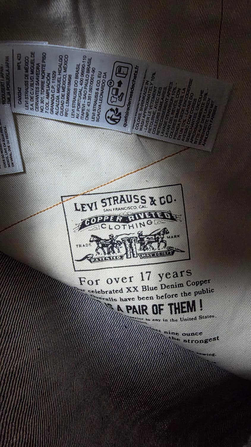 리바이스 LVC 1890 501 신치백 셀비지  상품이미지3