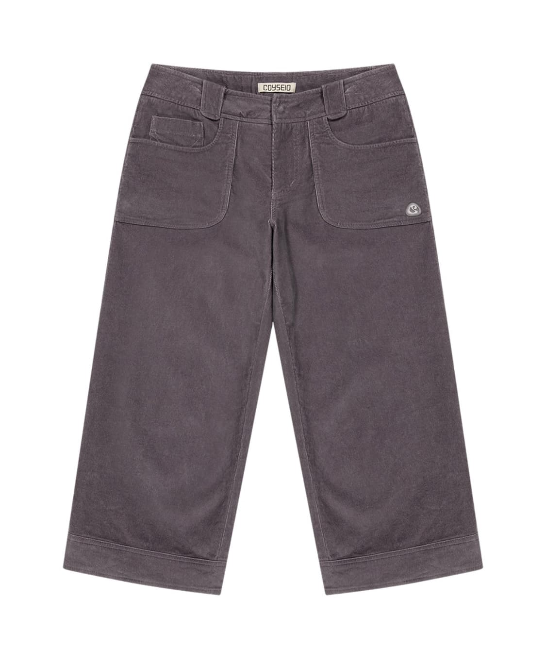 코이세이오 러스틱 코듀로이 카프리 팬츠 퍼플 그레이 상품이미지1