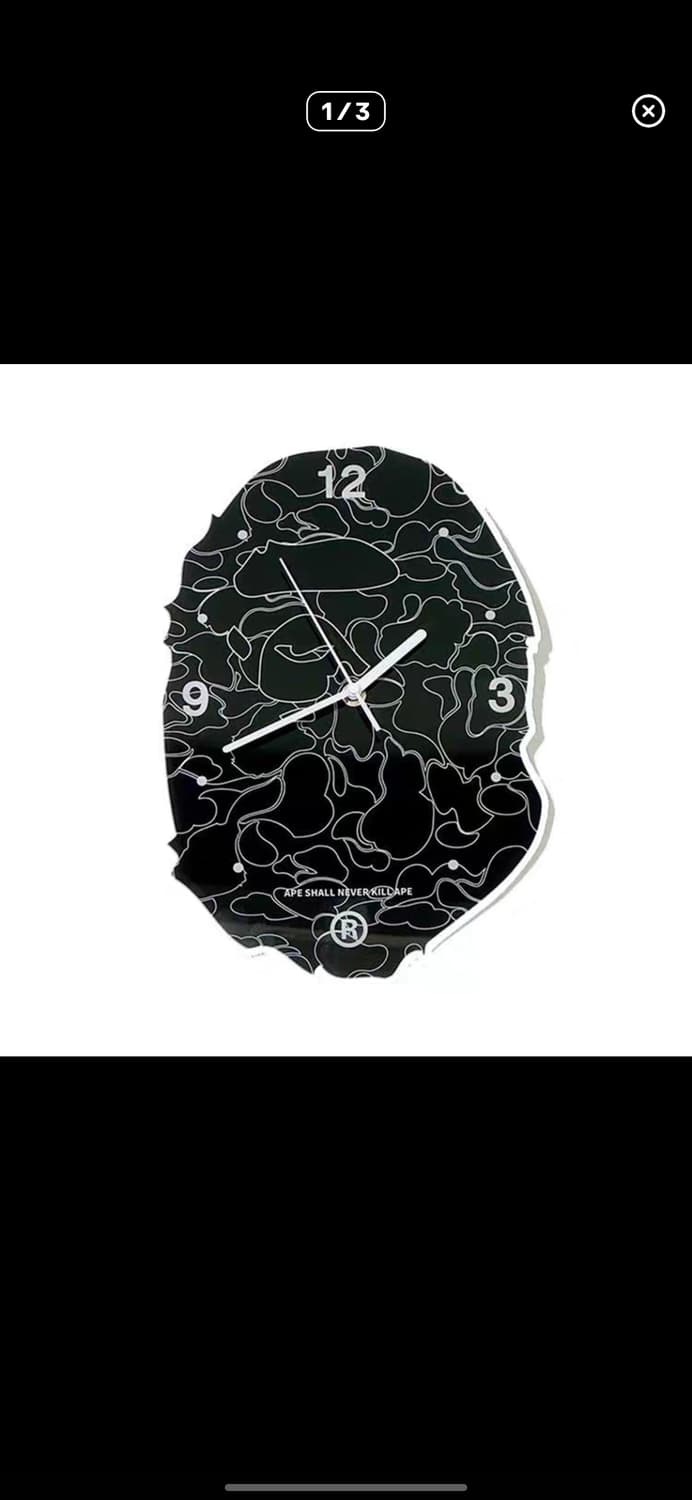 베이프 벽걸이 시계(인테리어소품) 상품이미지1