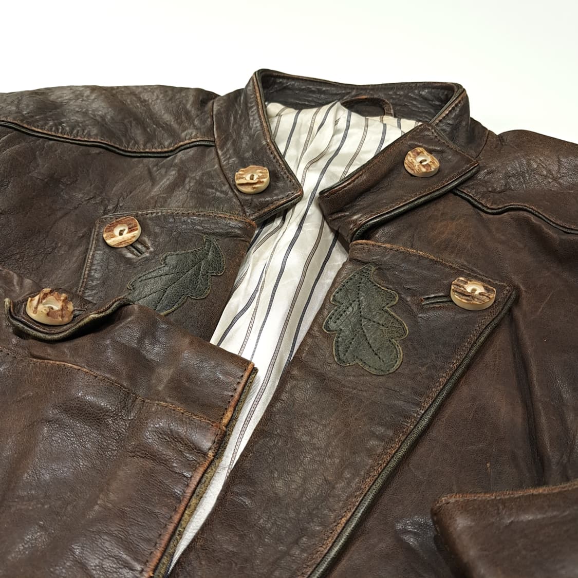 CL336 XL 아그반트폼피터 80s 독일판 가죽 다크브라운 자켓 상품이미지7