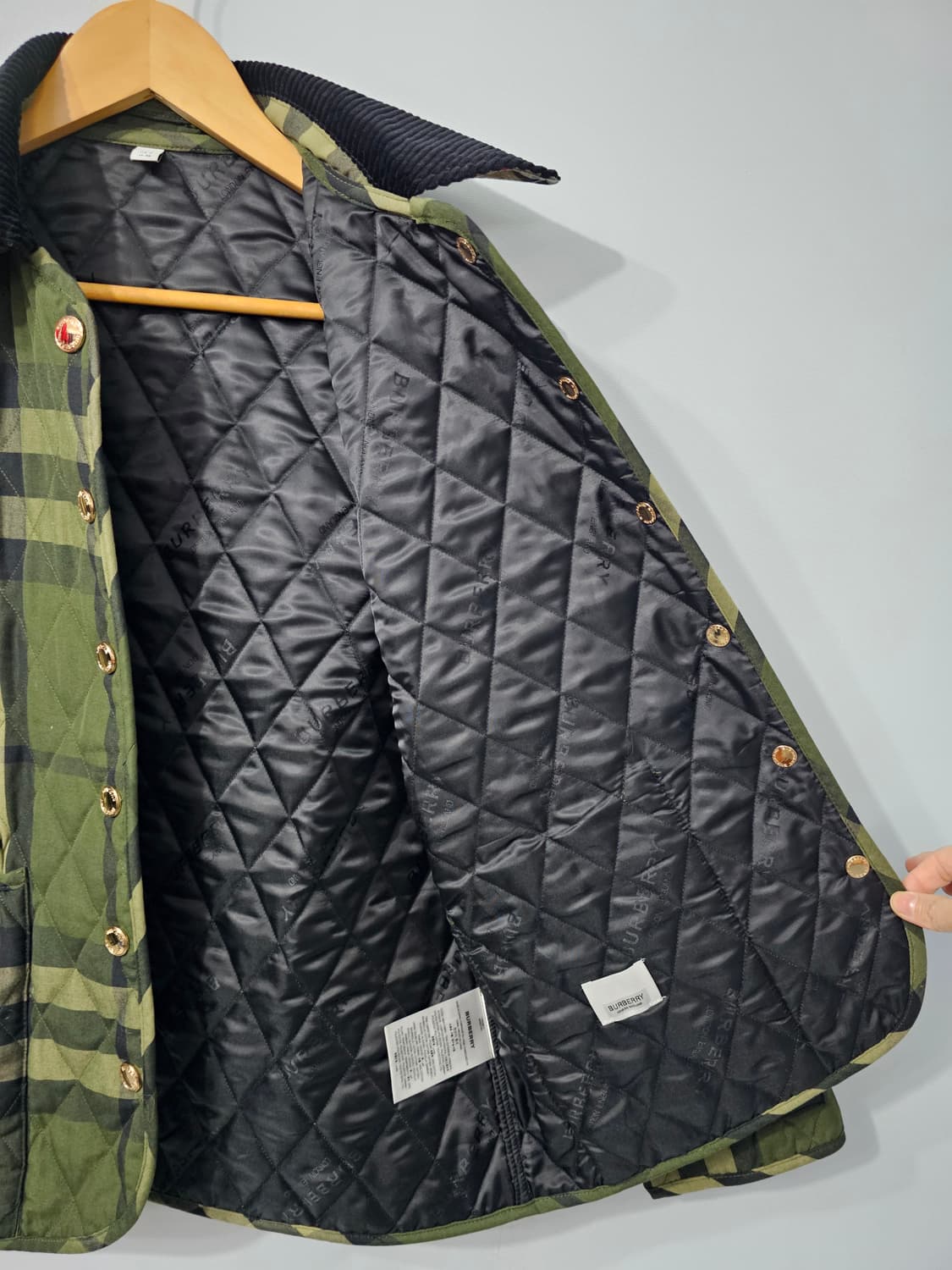 버버리 퀼팅 체크 자켓 55~66 상품이미지6