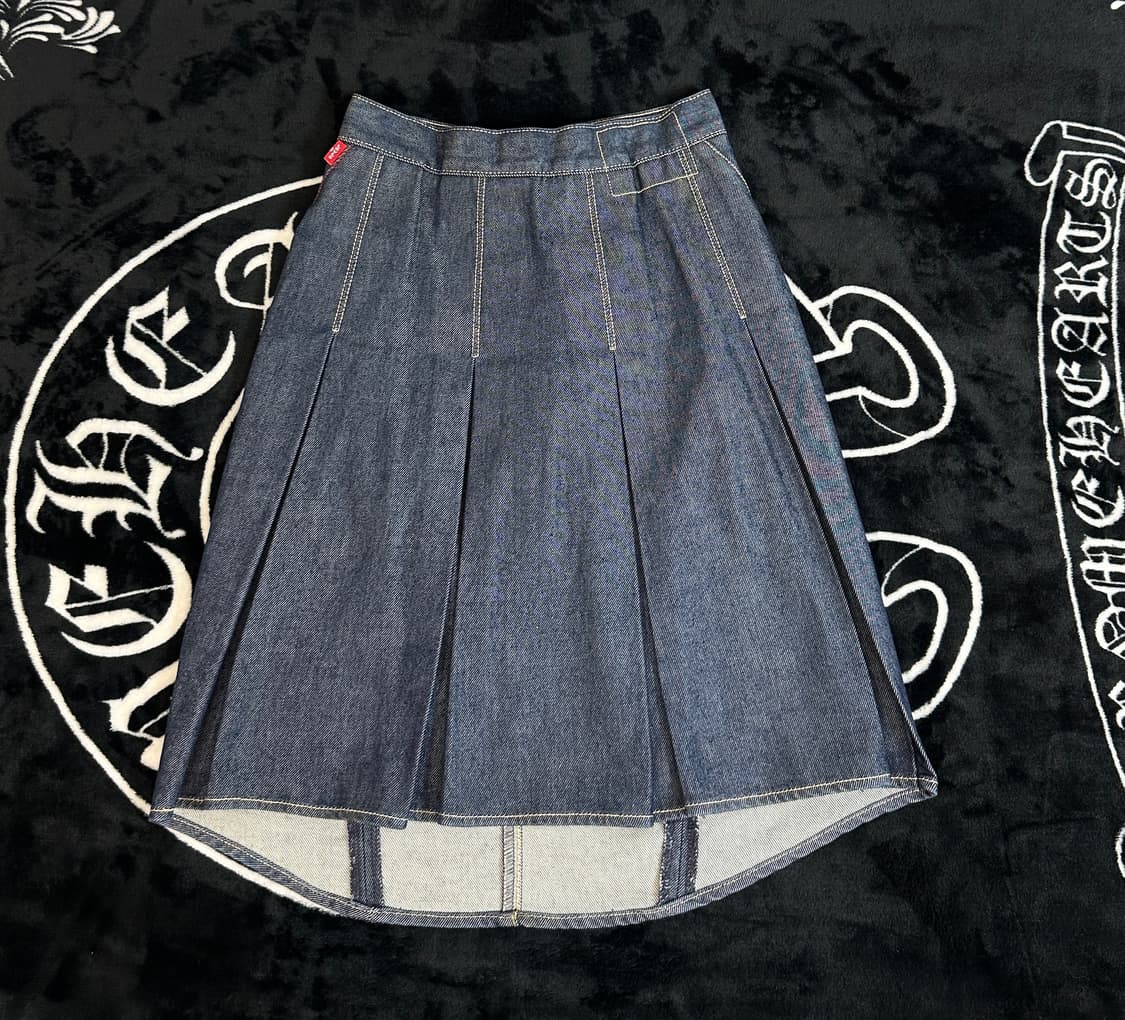 00s 리바이스 엔지니어드 빈티지 인디고 데님 미디스커트 상품이미지1