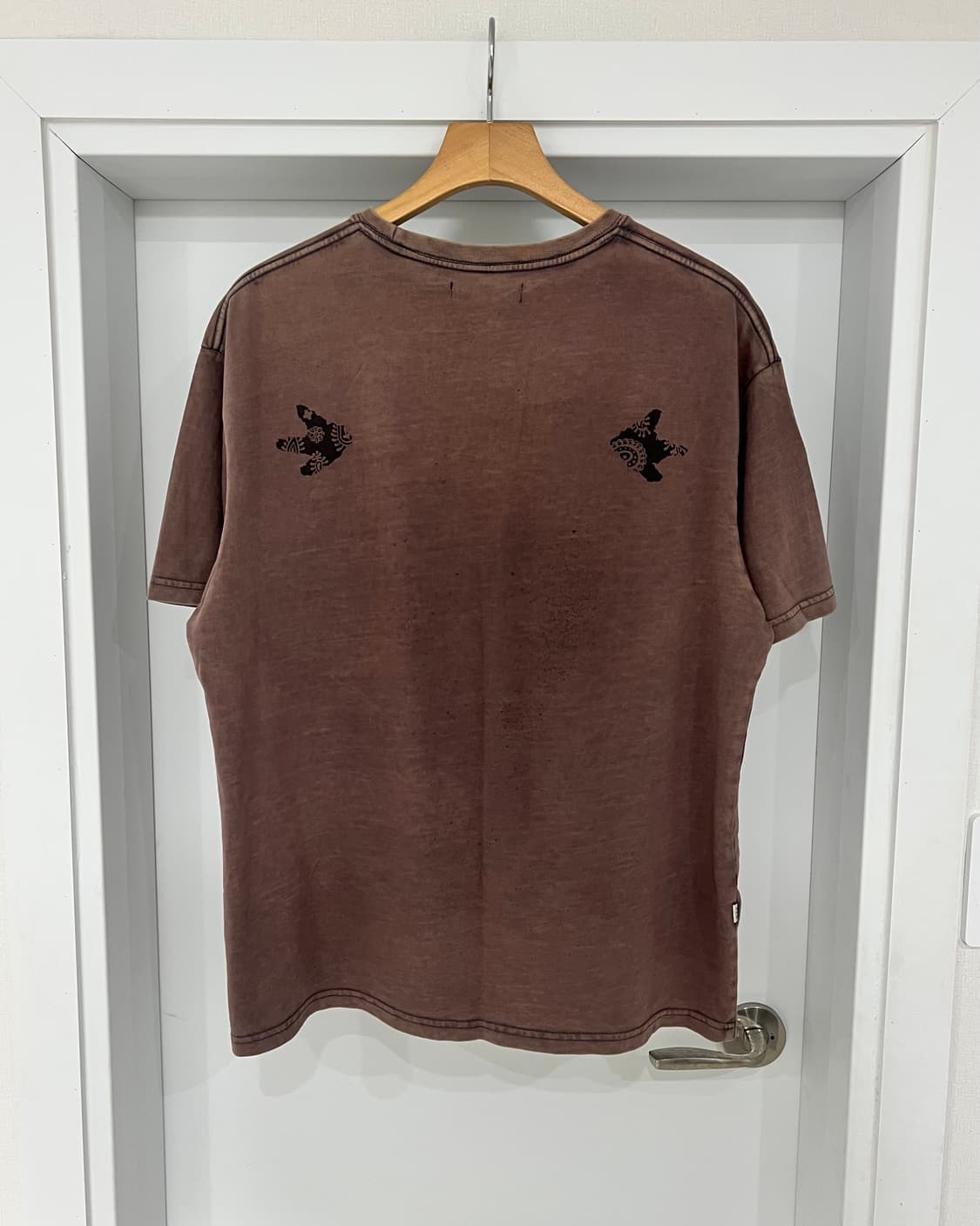 해칭룸 페이즐리 버드티 워시드 퍼플 차콜 상품이미지4