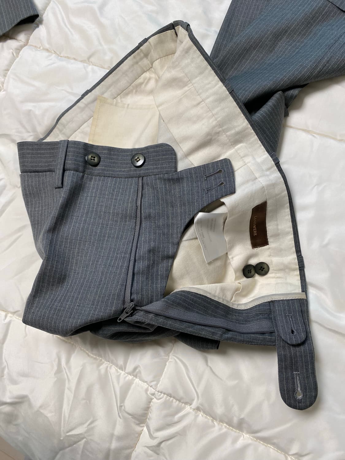 란스미어 정장 셋업 (그레이 스트라이프 48R) 상품이미지10