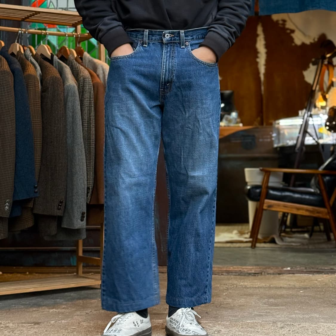 90‘s 리바이스 569 루즈 스트레이트핏 데님 팬츠 32 상품이미지7