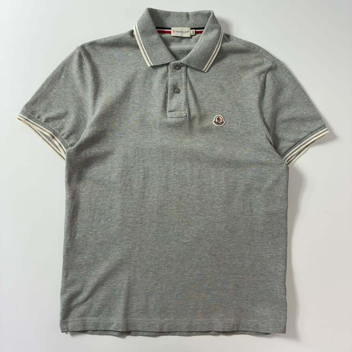 Moncler  몽클레어 코튼 피케 그레이 폴로 반팔셔츠  상품이미지1