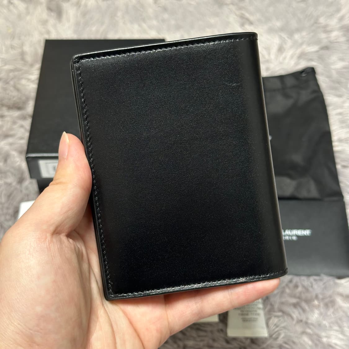 [풀구성] 입생로랑 모노그램 반지갑 블랙 상품이미지2