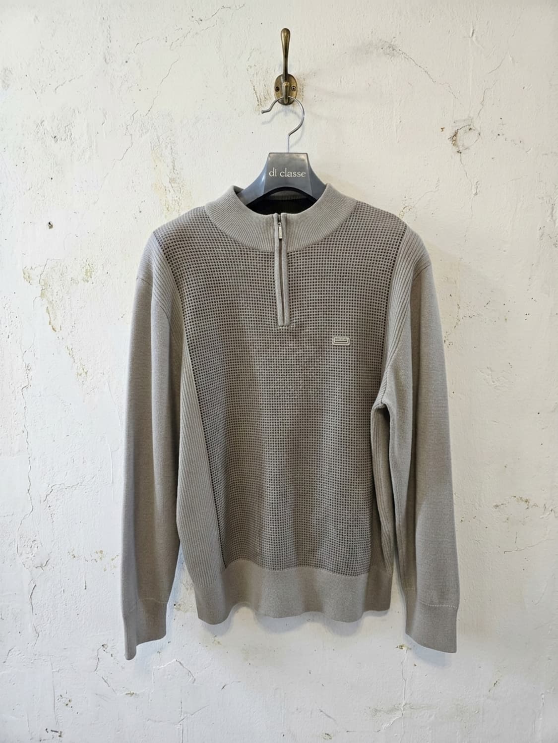 크로커다일 남성 반집업 니트 M 상품이미지1