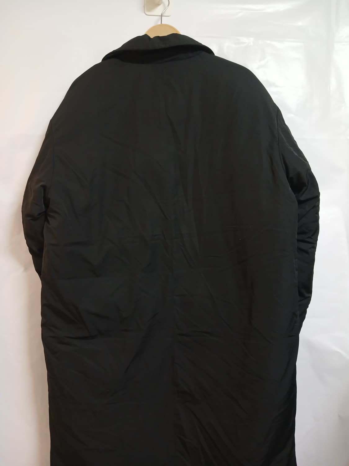 (새상품,L,100)테이트TATE 솔리드 오버핏 롱패딩 코트 블랙 상품이미지4
