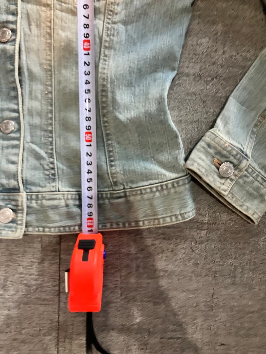 일본빈티지 Cds 핀터깔y2k 보헤미안락펑크 데님청자켓 중청그레이 상품이미지3