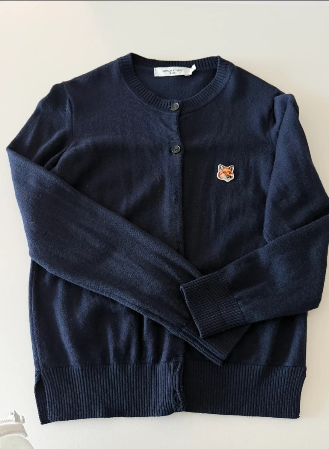 메종키츠네 폭스헤드 가디건 네이비 s 상품이미지1